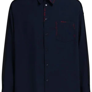 Camicia blu manica lunga